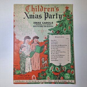 Childrens Xmas Music Carols Coloring Spivak Schuberth 1945 Christmas Jingle Bell
